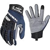 AWP Pro Protect Work Gloves for Men And Women, Full Back-Of-Hand TPR Impact Protection, Large