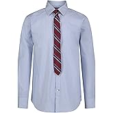 Nautica Boys Long Sleeve Button-Down Collared Dress Shirt with Tie