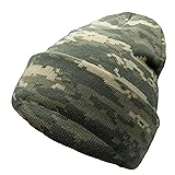 Unisex Knit Soft Warm Cuffed Beanie Hat Winter Camo