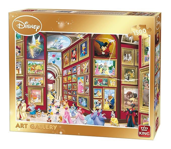 King 5263 Disney 1500 Teile Puzzle Kunstgalerie, Blau Karton