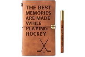 InnoBeta Hockey Gifts for Men Women, Journal Pen Set for Birthday, Christmas, Unique Notebook, Sketchbook, Travel Diary, Line
