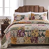 Greenland Home Antique Chic 100% Cotton Authentic Patchwork Quilt Set, Twin/Twin XL, Multicolor