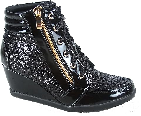 lace up wedge sneakers