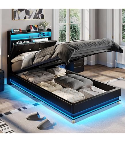 Amazon.com: Harper & Bright Designs Upholstered Twin Size Bed with