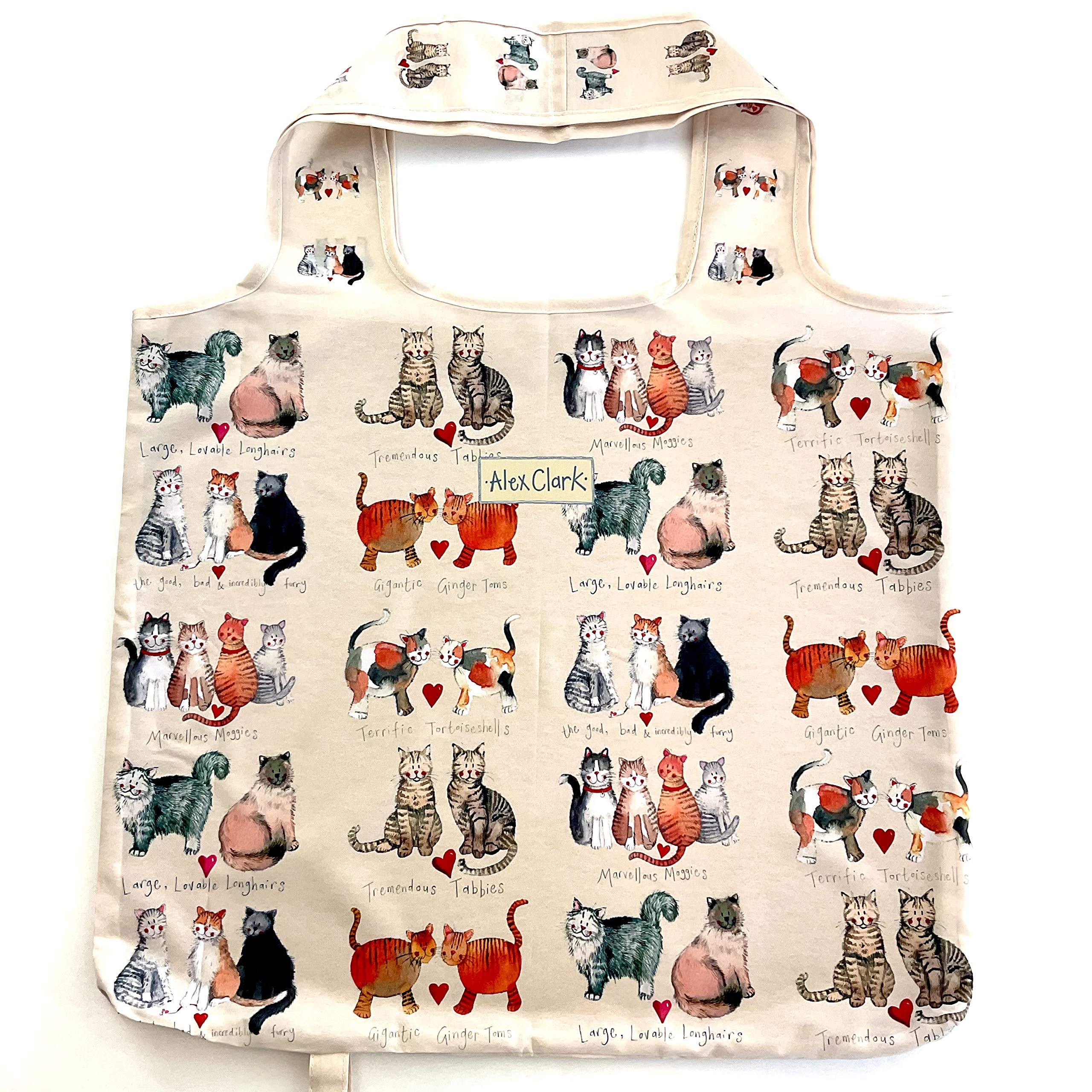 ALEX CLARK Marvellous Moggies Cat Reusable Shopping Bag