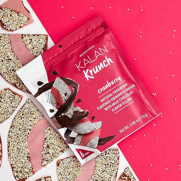 KALAN KRUNCH CRANBERRY NATURAL FLAVORED AMARANTH WAFERS, PACK OF 1, 3.88 OZ