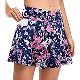 Fulbelle Tennis Skirts for Women Elastic Athletic Golf Skorts with Pockets