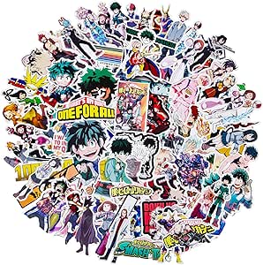 amazoncom my hero academia stickers 143 pcs waterproof anime