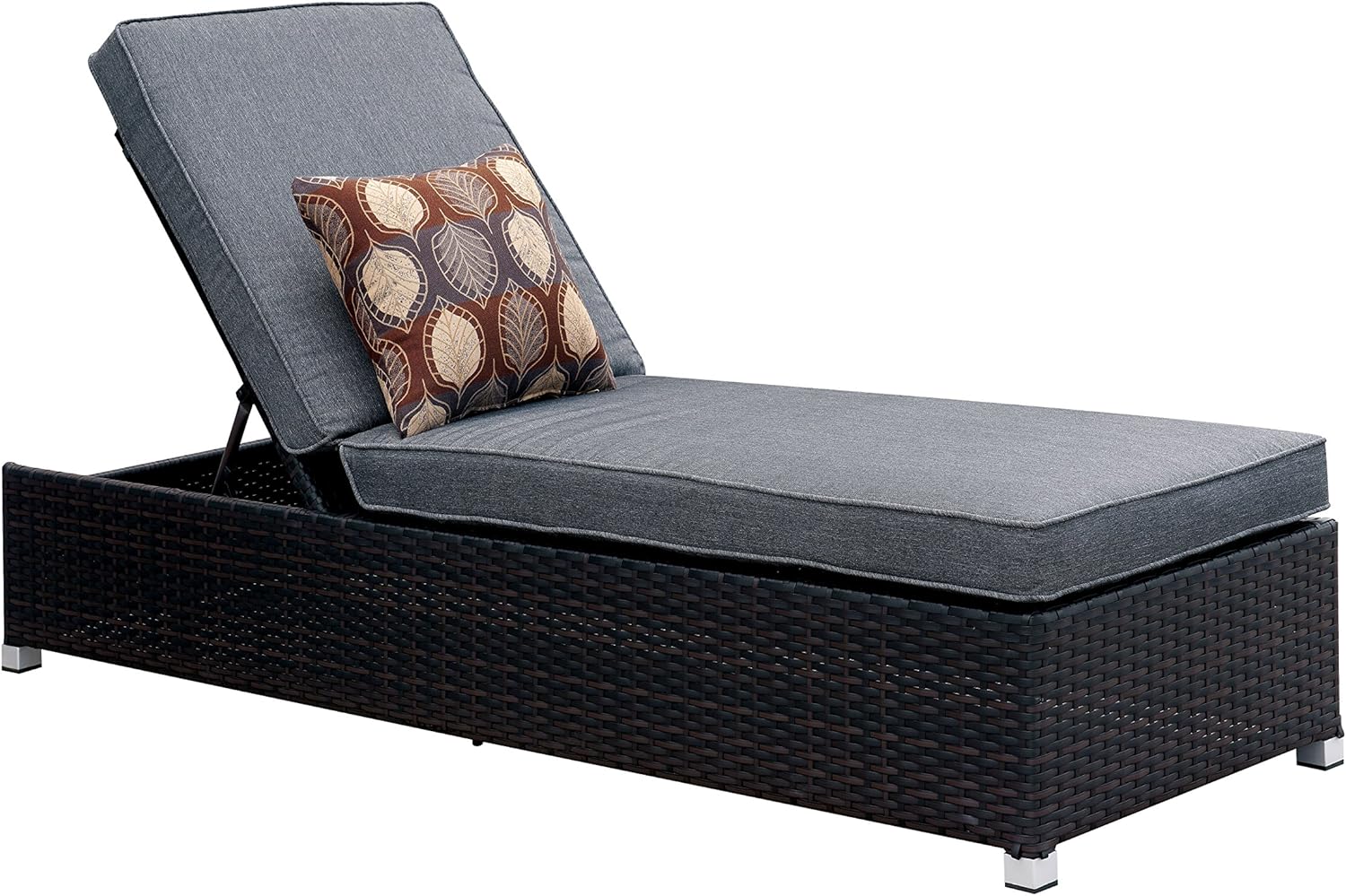Amazon Com Homes Inside Out Idf Oc1833gy Abigail Patio Chaise