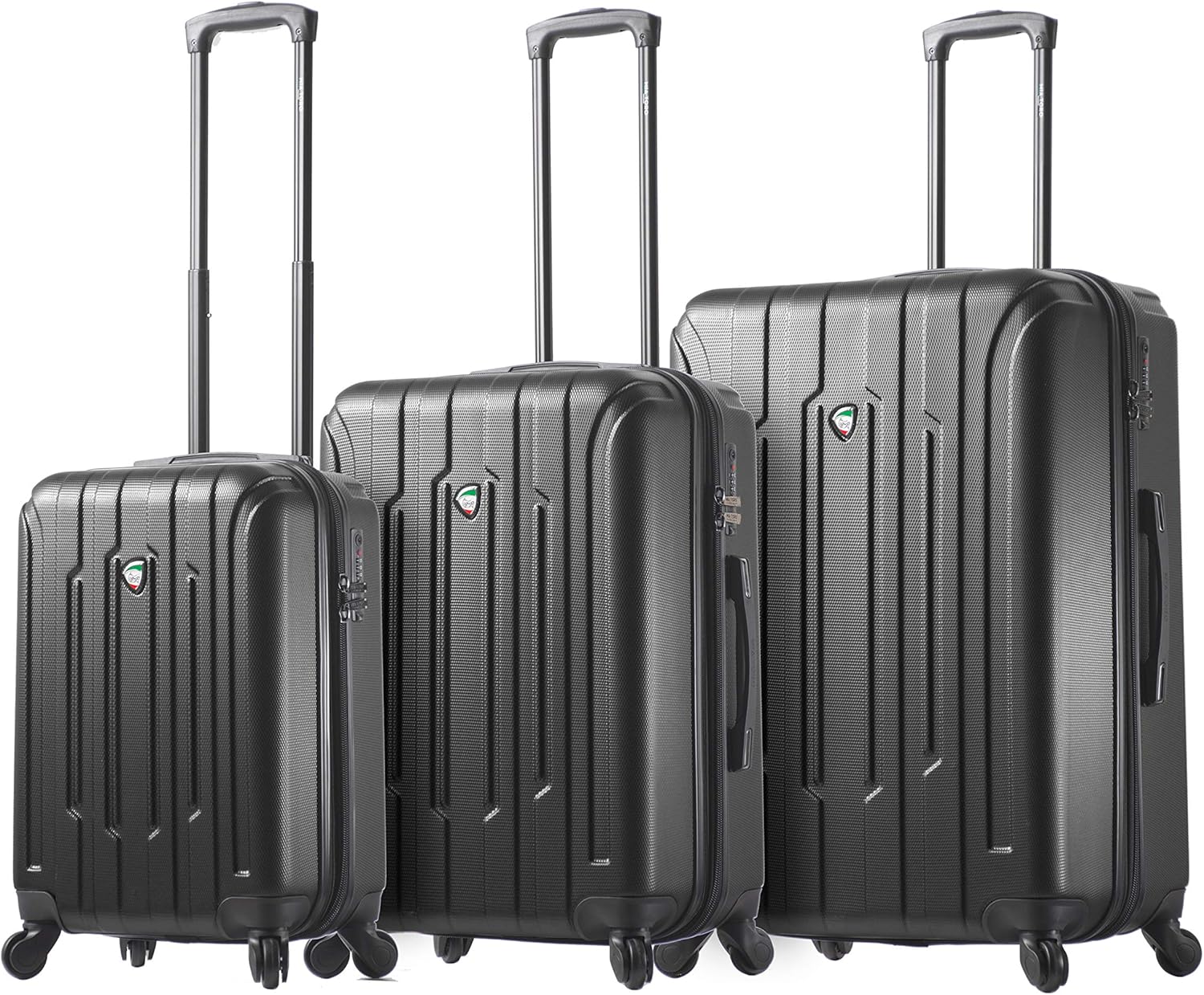 black and gold luggage set
