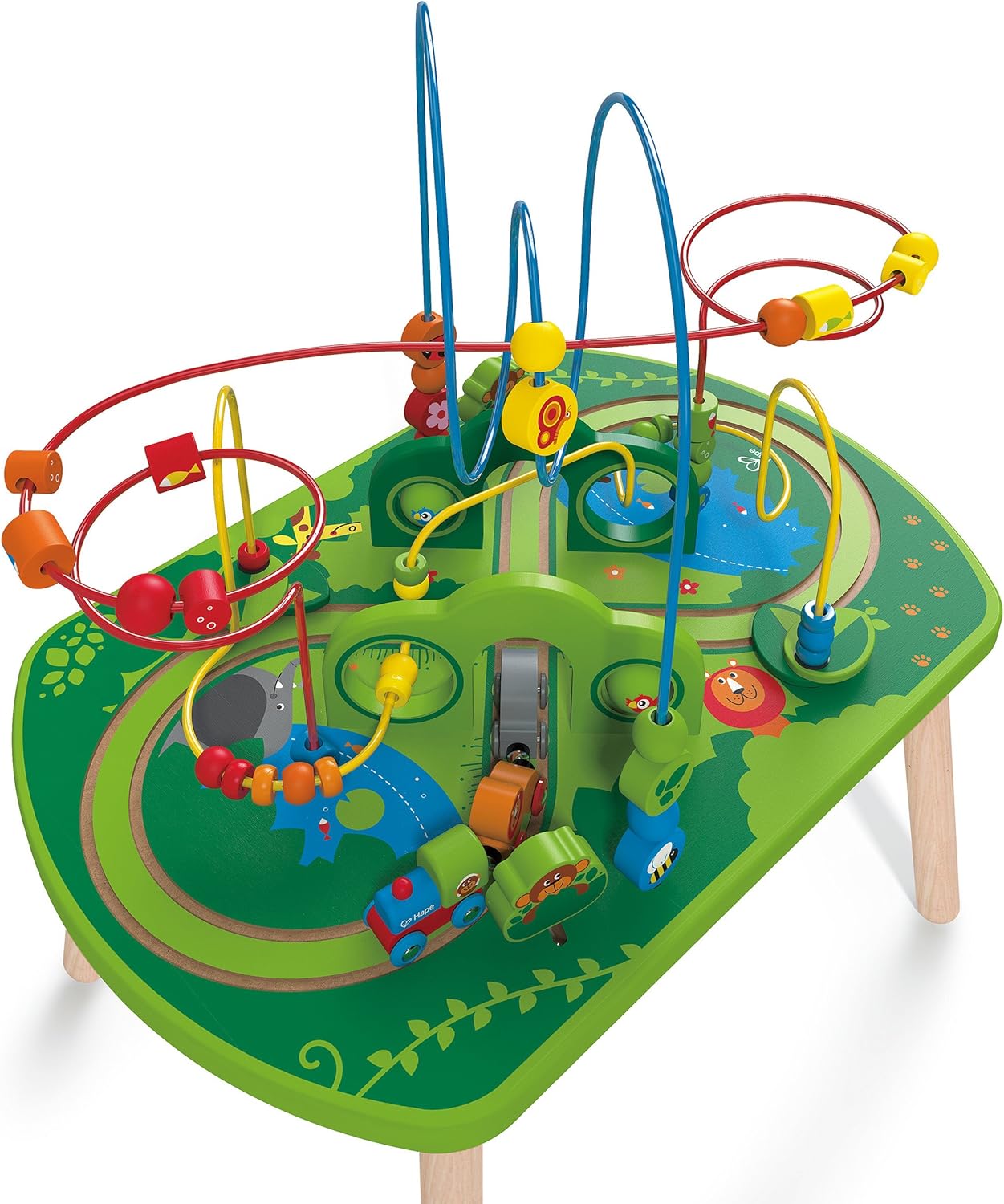 hape jungle play & train activity table