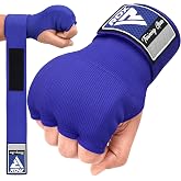 RDX Gel Boxing Hand Wraps Inner Gloves Men Women, Quick 100cm Long Wrist Straps, Elasticated Padded Fist Under Mitts Protection, Muay Thai MMA Kickboxing Martial Arts