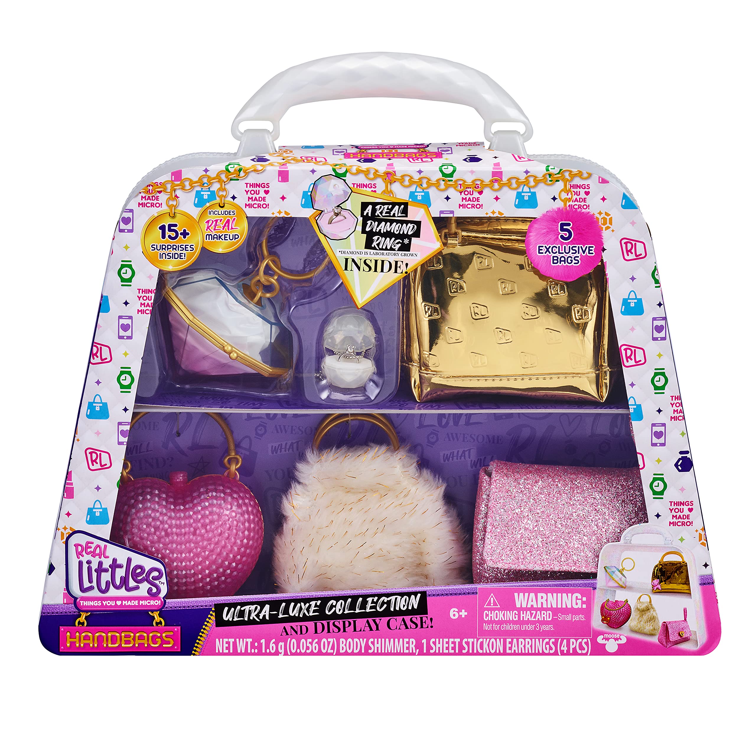 Real Littles | Collectible Micro Handbag Collection | 5 Exclusive Bags | Plus 17 Beauty Surprises Inside!, Multicolor (25266)
