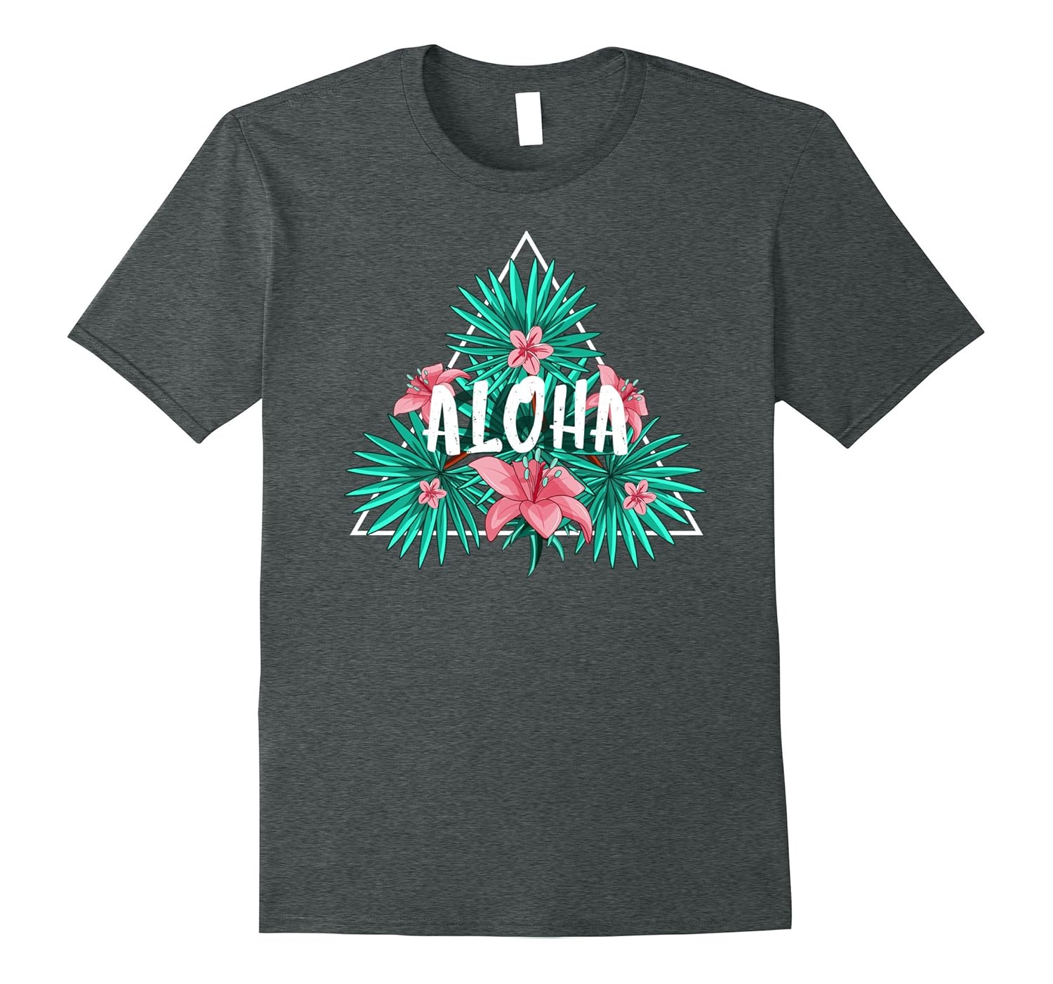 Aloha Hawaiian T-Shirt Tee Shirt Tropical Hibiscus Flowers