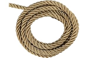 HedongHexi 8mm / 10 Yards Twisted Trim Cord Rope Nylon Twisted Cord Thread String for Home Decor, Crafts Making and Costume Crafting