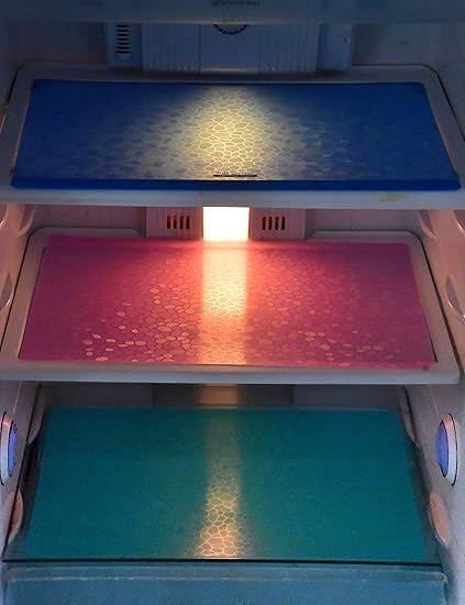 Yellow Weaves PVC Refrigerator Drawer Mats/Fridge Mats, Pack of 6,12 X 18 Inch, Multi Color