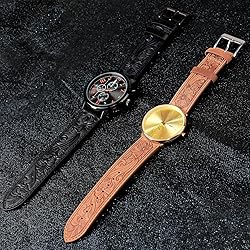 Falandi Quick Release Leather Watch Band Retro