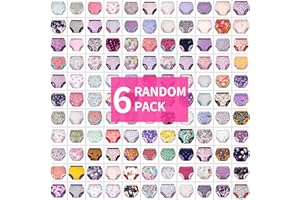 BIG ELEPHANT Random Color Toddler Training Pants 6 Pack, Potty Training Underwear for Boys and Girls