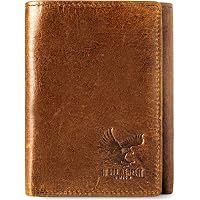 Bamsu Men's Deer Trifold Wallet – Full Grain Cowhide Leather, RFID Blocking, 9 Card Slots, Gift Box - View #4
