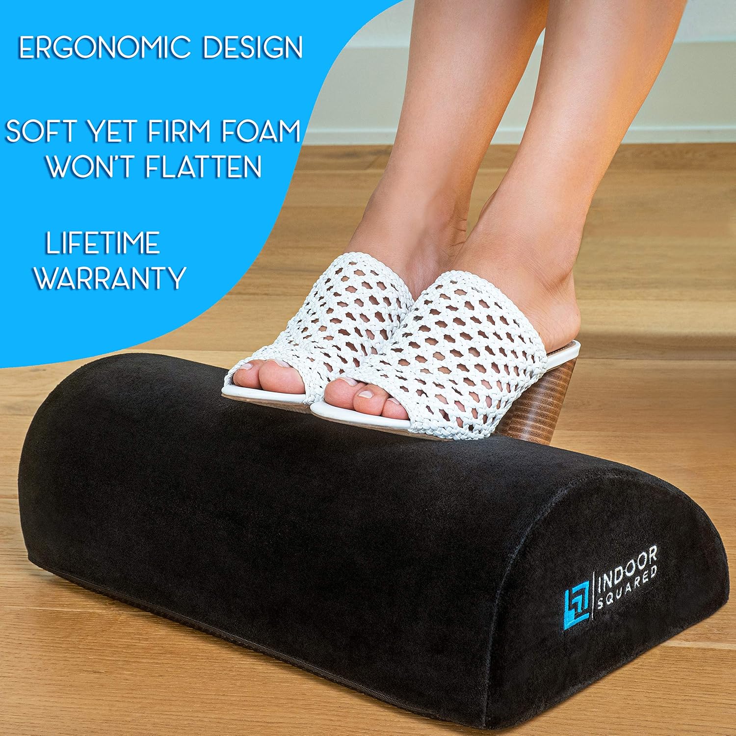 Under The Desk Foot Rest – Office Ergonomic Foot Rest Cushion for Under Desk with Orthopedic Teardrop Design for Long Work and Gaming - Computer Desk Footrest Pillow and Rocker : Office Products
