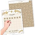 25 Gold Stars Sticker Chart for Kids Behavior Chart for Kids at Home - Sticker Charts for Kids incentives, Sticker Reward Chart for Kids, Star Chart for Kids Behavior, Incentive Chart for Classroom
