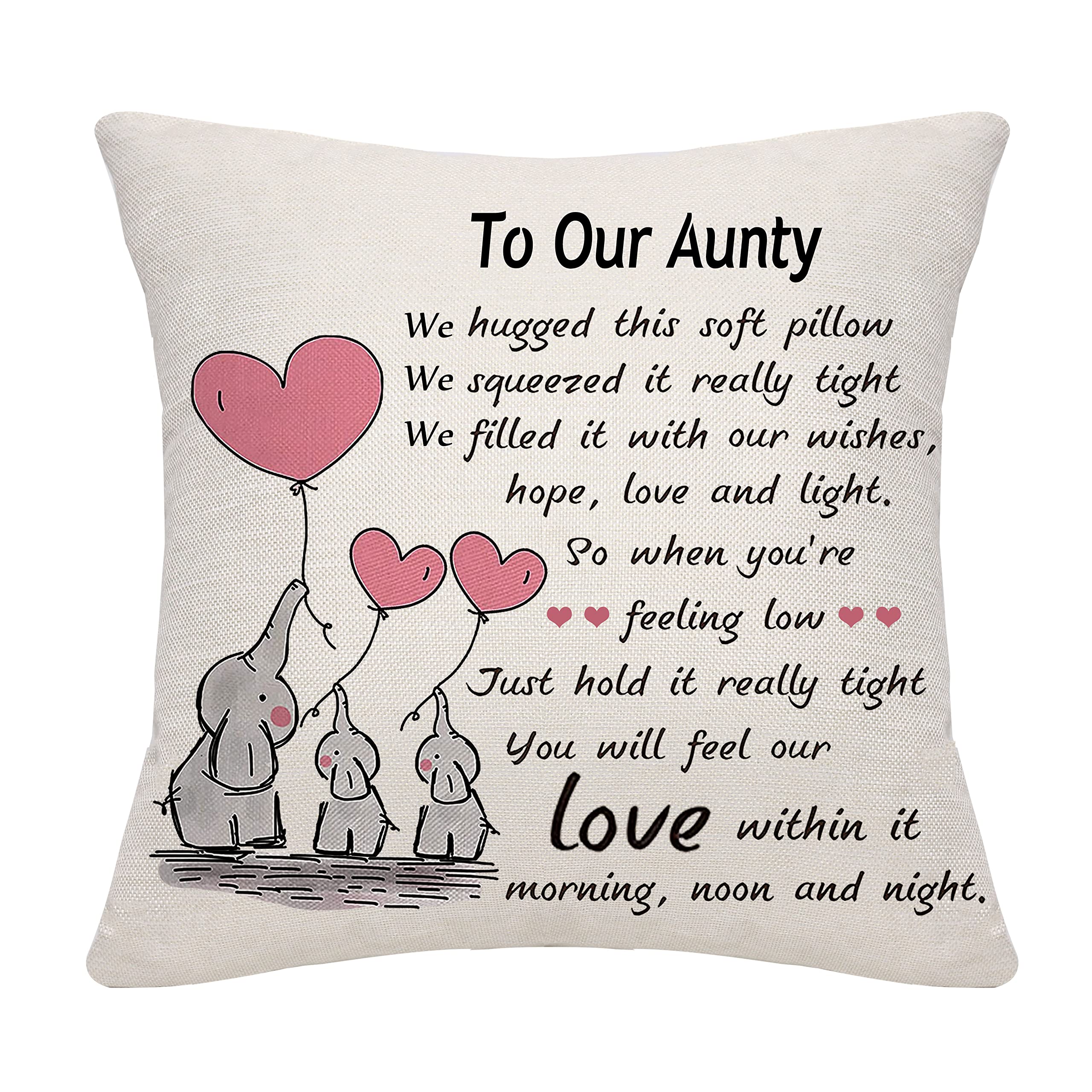 Bommex Aunty Aunt Auntie Cushion Cover Throw Pillow Cover Cushion Case Thanksgiving (our aunty)