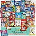 Snack Box Variety Pack Care Package (40 Count) Christmas Candy Stocking Stuffers Holiday Gift Basket for Kids Adults Teens Fa