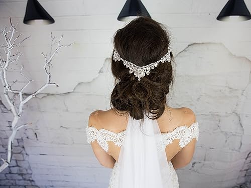 Amazon Com Crystal Bridal Head Chain Goddess Headpiece Wedding