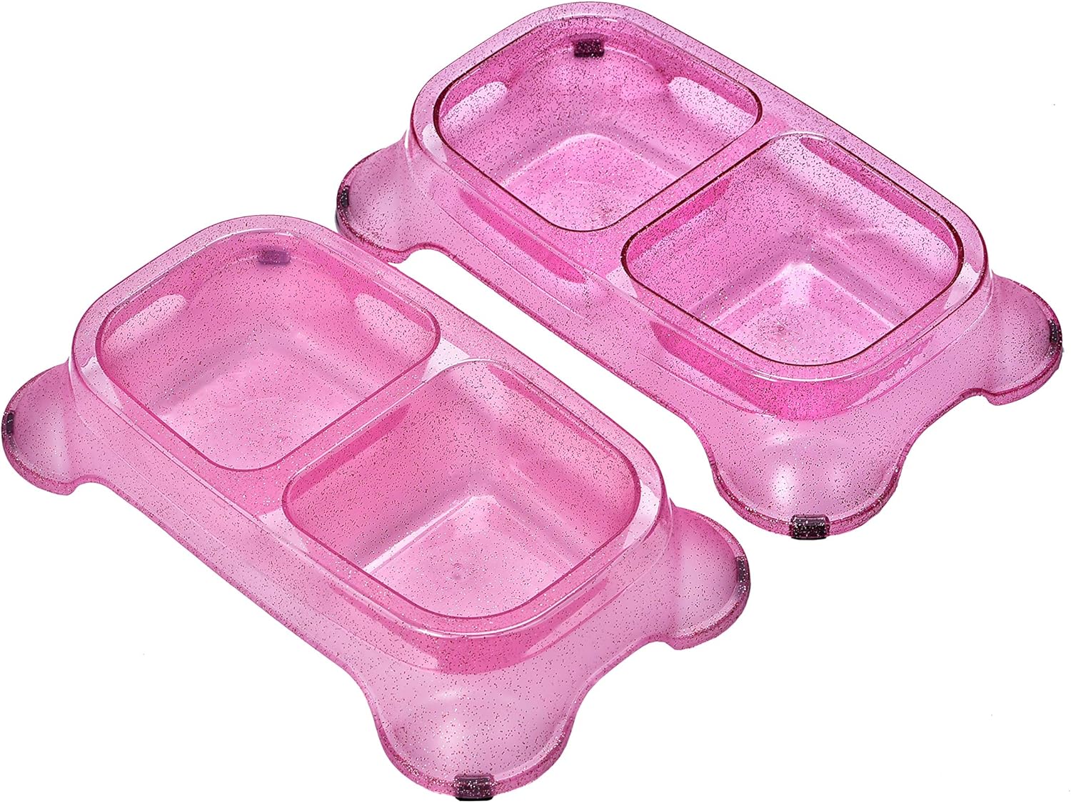 plastic double dog bowl