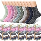 Newcotte 60 Pairs Winter Thermal Socks Bulk Thick Soft Warm Socks for Women Men Unisex Christmas Donation Charity Gifts