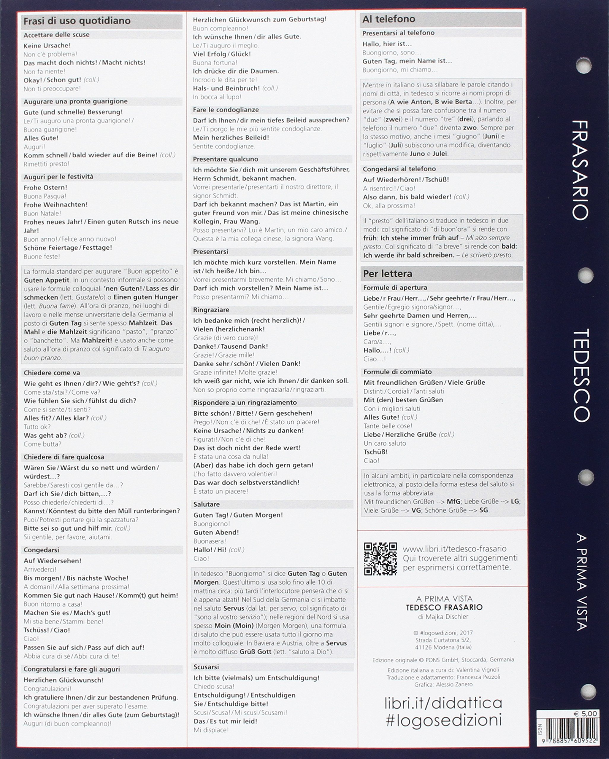 A Prima Vista Tedesco Frasario Amazon Com Books