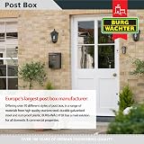 Burg-Wächter MB05BK Black Compact Wall Mounted Galvanised Steel Postbox view 5
