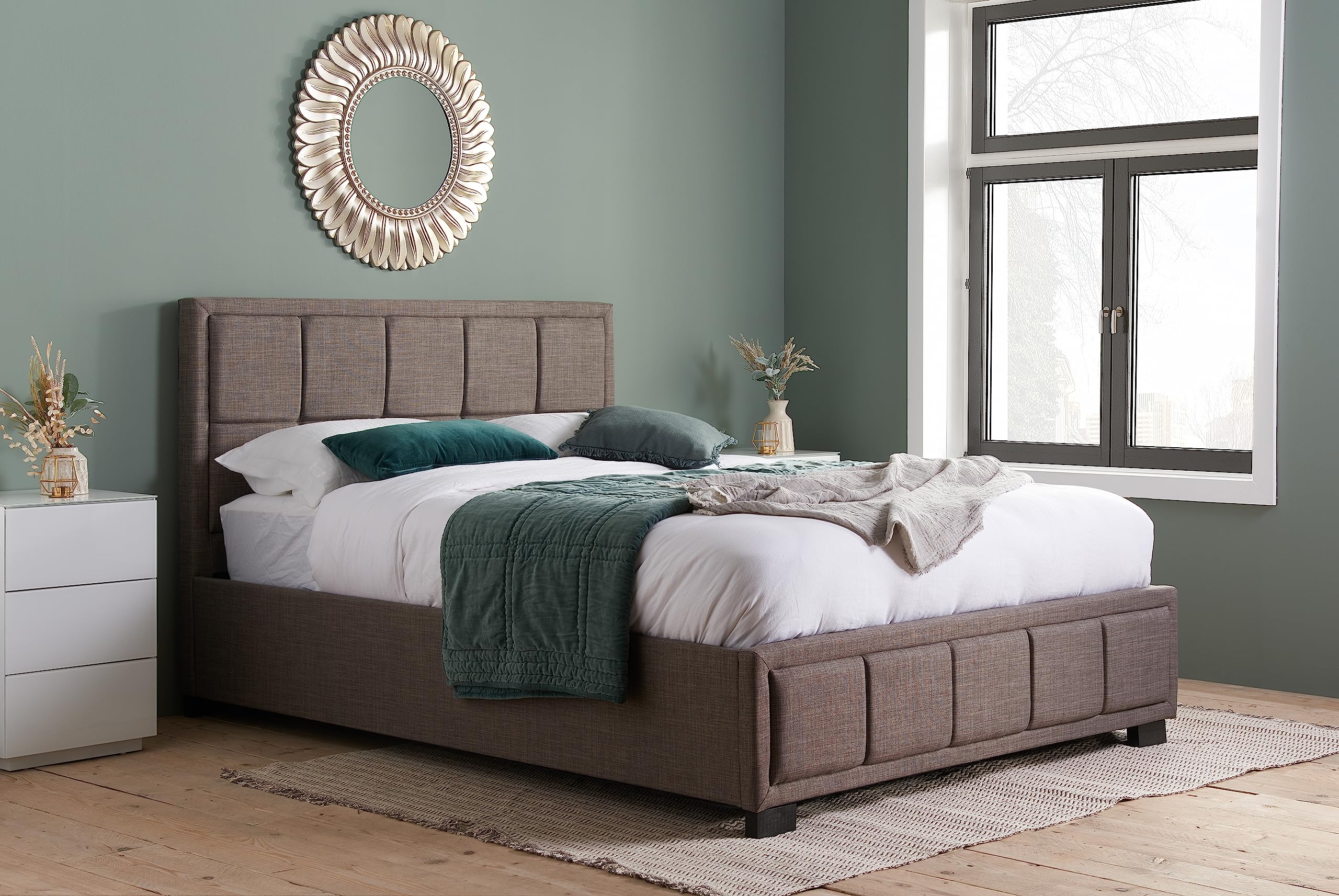 Birlea Hannover Bed Fabric - Grey, Small Double