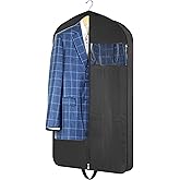 Garment Bag for Hanging Clothes - Travel Suit Bag Closet Covers for Men and Women - Long Dress, Mens Jackets, Coats, Shirts, Dance Clothing Protector, Zipper Hanger Wardrobe Dust Cover (42 Inch)