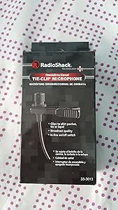 RadioShack 33-3013 Hands-Free Tie-Clip Omnidirectional Electret Condenser Microphone