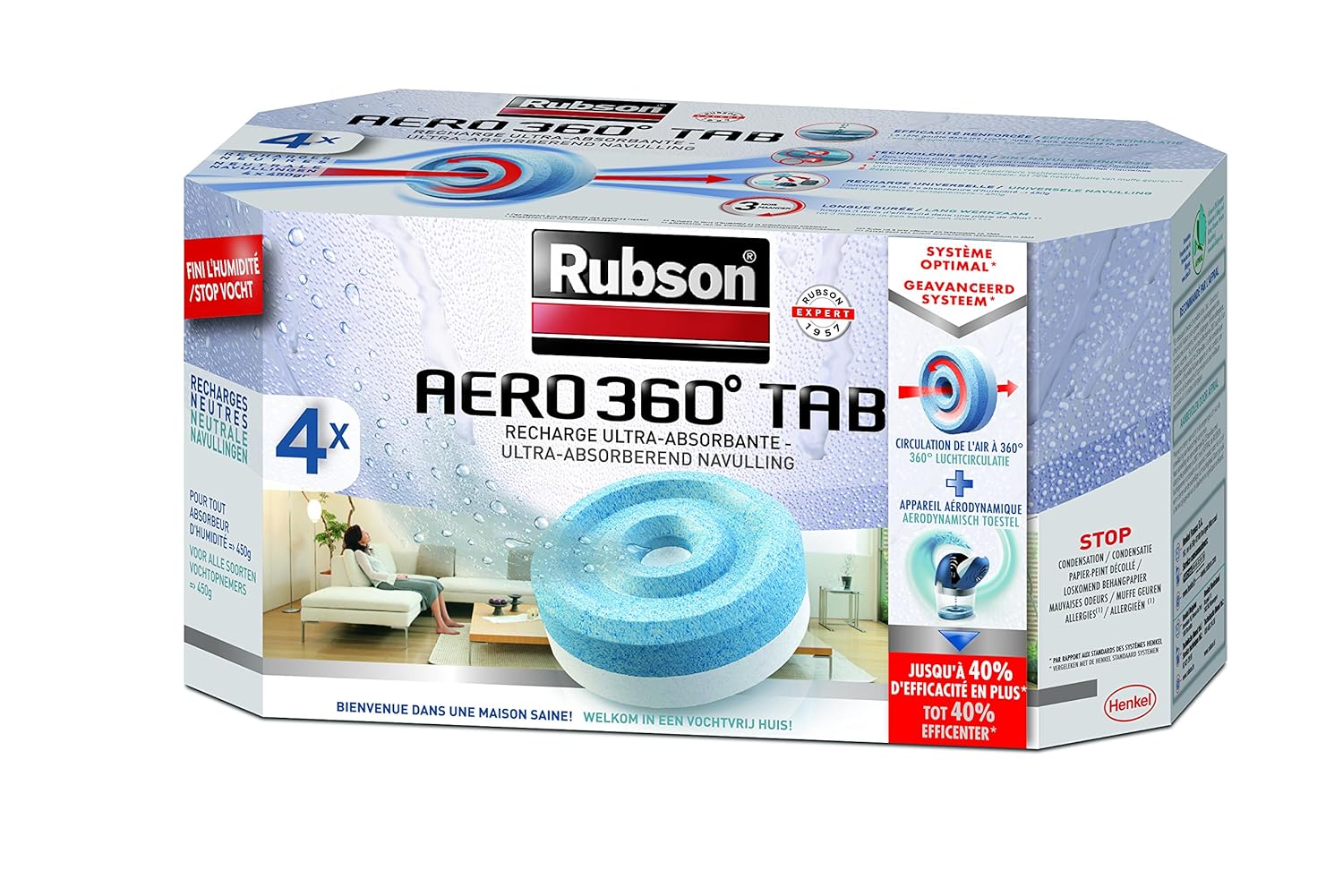 Rubson Aero Lote de recargas para absorbedor de humedad unidades