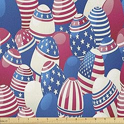 Ambesonne USA Fabric by The Yard, Traditional