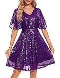 Wedtrend Women's Sequin Dress Tulle Sparkly Night
