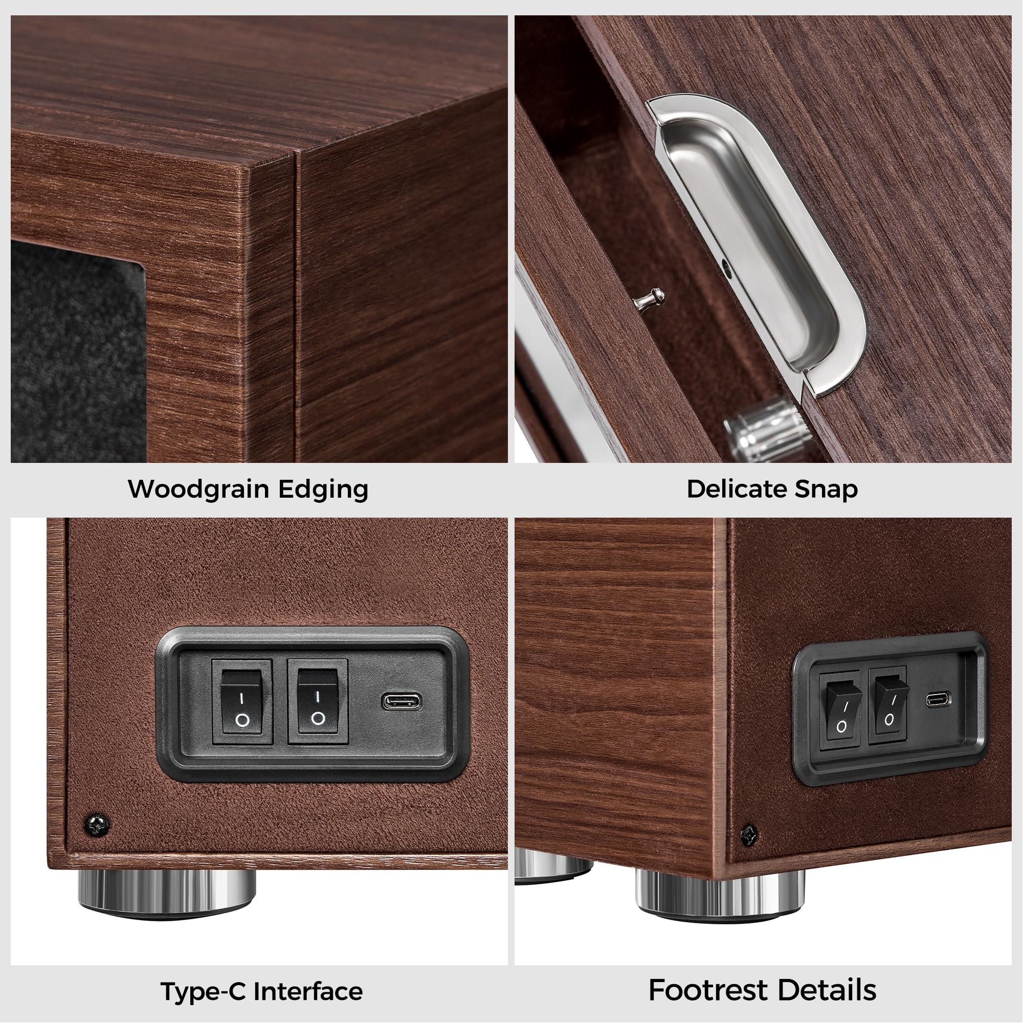 ANWBROAD ANWBROAD Double Watch Winder, Automatic Watch Winder for Automatic Watches, Dual Watch Winder Box with Type-C Port Adapter, 4 Modes, Quiet Motor, LED Light, UJWW004M