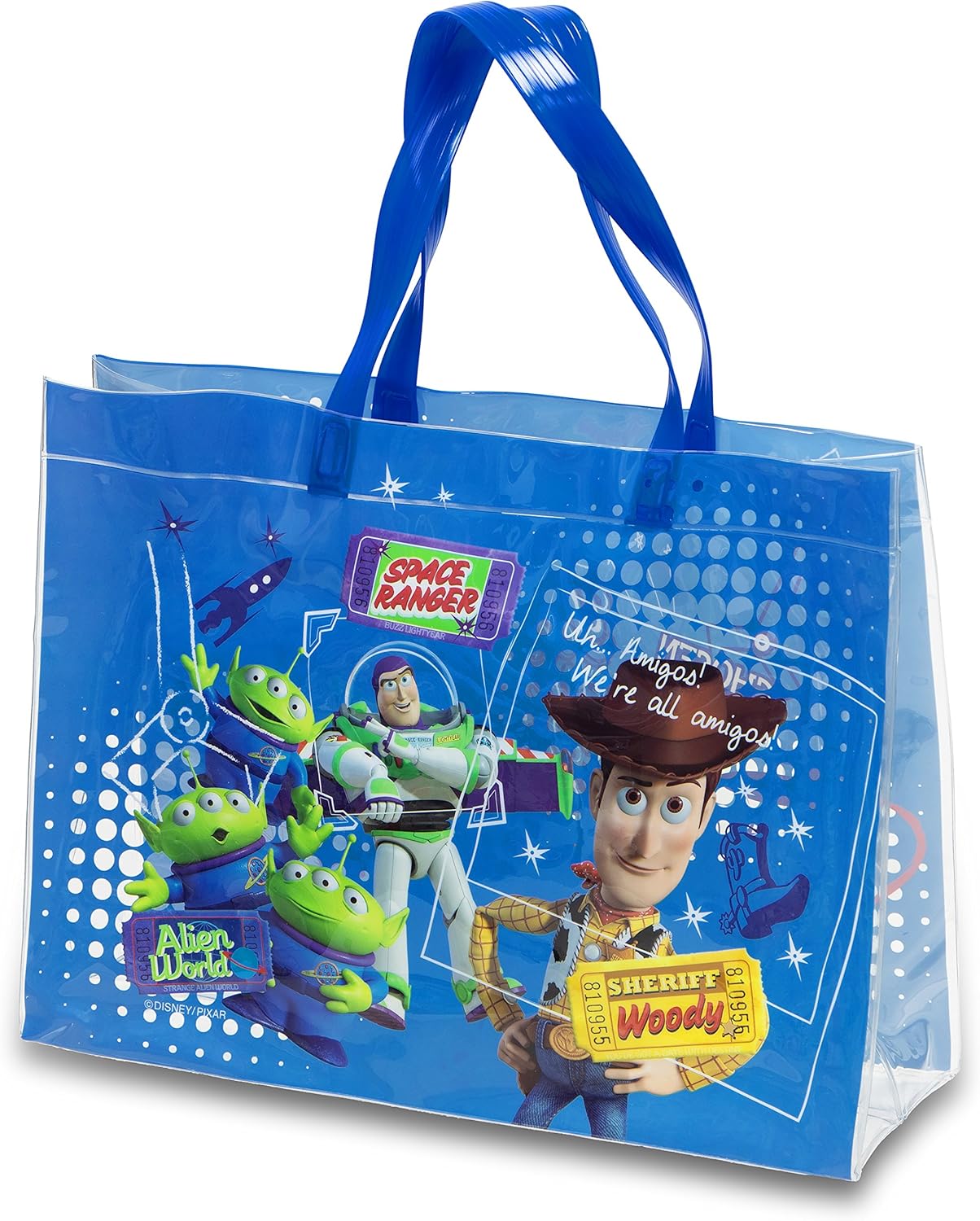 Amazon ミッフィ トイストーリー カーズ ミニーマウス 小さなプリンセスソフィア キャラクター ビニール プールバッグ 子供用 キッズ D4181bl9 ブルー トイストーリー Disney ディズニー プールバッグ