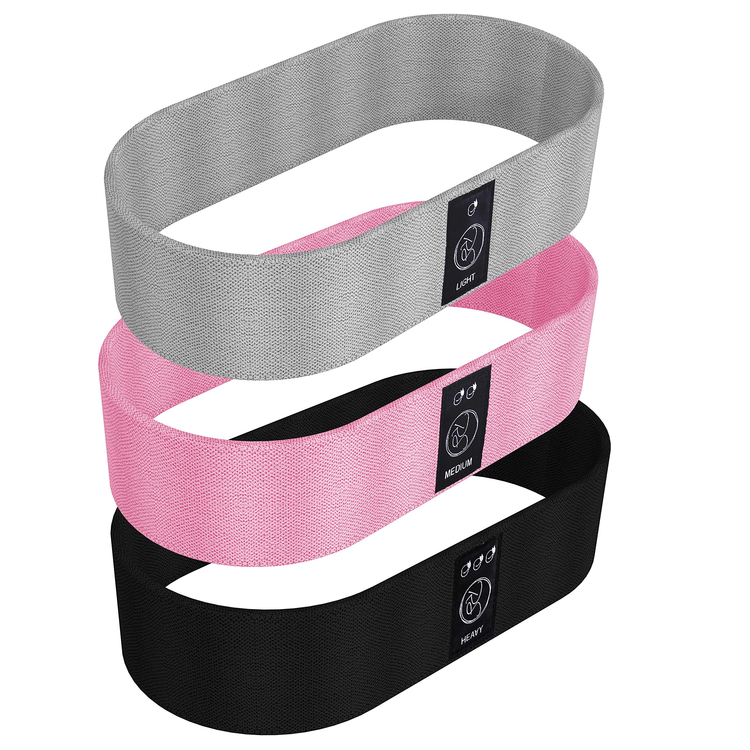 Fabric Resistance Bands 3 Glute Bands for Women, Thigh Bands for