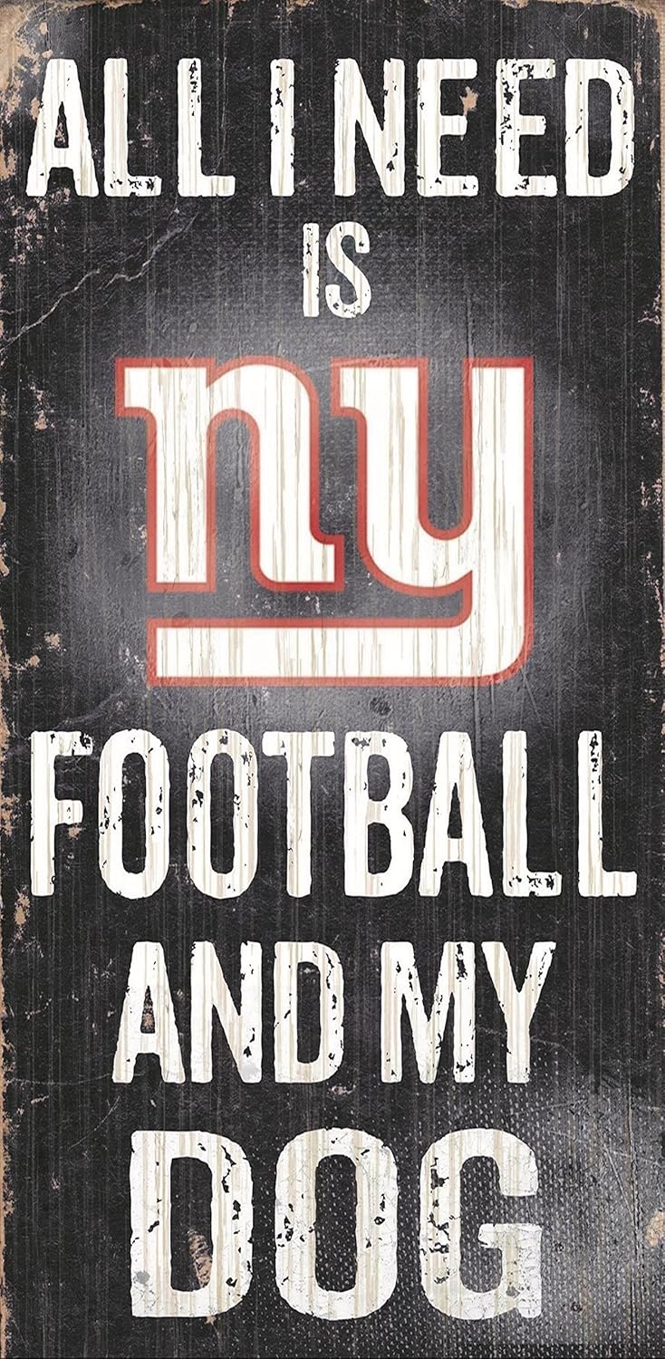 Fan Creations Sign New York Giants Football and My Dog Multicolored