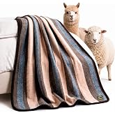 Alpaca &amp; Sheep Wool Blanket, Full/Queen, Heavyweight Warmth, Earth Tones | 50/50 alpaca and sheep wool (Merino/Dorset), woven in the Peruvian Andes. Reversible, breathable, no synthetic fill.