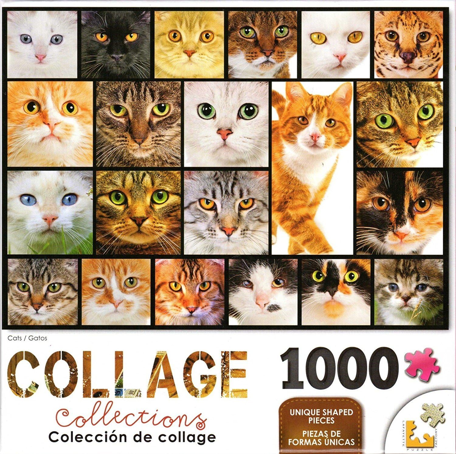 Lafayette Puzzle FactoryCats Collage, A 1000 Piece Jigsaw Puzzle