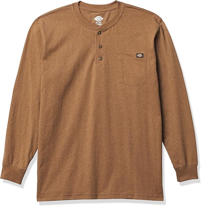 Dickies Men's BigTall LongSleeve Heavyweight Henley Clothing