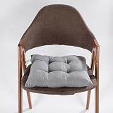 HAMO 4x Chair Seat Pads 38x38 cm Grey Tufted Anti Slip Cushions view 6