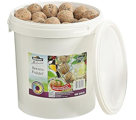 Dehner Natura Wildvogelfutter, Beeren-Knödel, ohne Netz, 100 Stück (10 kg)
