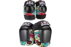 187 KILLER PADS Knee Pads, Elbow Pads Combo Pack, Comic, Large/X-Large