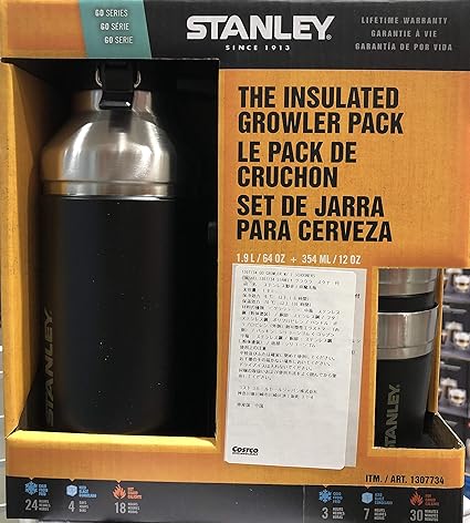 Amazon Stanley スタンレー 真空断熱ボトル 1 9l 64oz 2スクーナー付き354ml 12oz ブラック Stanley スタンレー スポーツ アウトドア