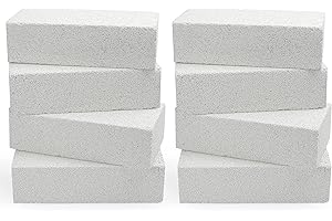 All About Steel - Insulating Fire Bricks for Blacksmith, Forges, Heating Oven Kilns and Fireplaces 9x4.5x2.5 inch 8 Pack (8)